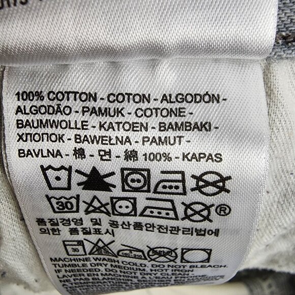 LEVIS 501 Jeans Mens 40x30 Red Tab Button Fly Gray Straight Leg - Picture 10 of 11